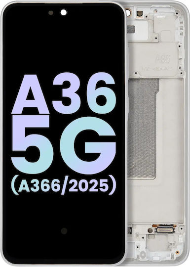 OLED Montage Rahmen Samsung Galaxy A36 5G A366 2025 Service Pack Weiß