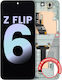 Ansamblu OLED intern cu ramă Samsung Galaxy Z Flip 6 5G US & International Service Pack mentă