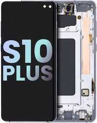 Oled Assembly Frame Samsung Galaxy S10 Plus Service Pack Prism White