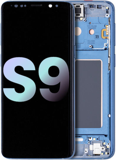 Oled Ersatzbildschirm mit Rahmen Samsung Galaxy S9 Service Pack Korallenblau