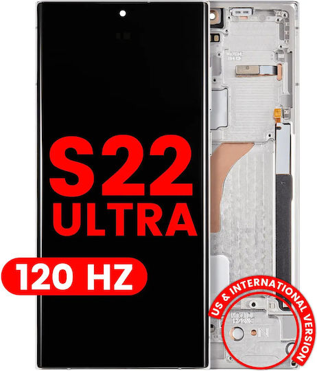 Oled Assembly Frame Samsung Galaxy S22 Ultra 5g Us & International Version Aftermarket Pro 120hz Phantom White