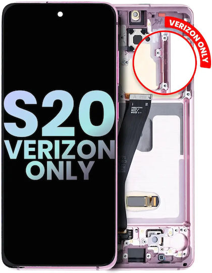 Oled Montage Rahmen Samsung Galaxy S20 5G Verizon 5G Uw Rahmen Nur Service Pack Wolk Rosa