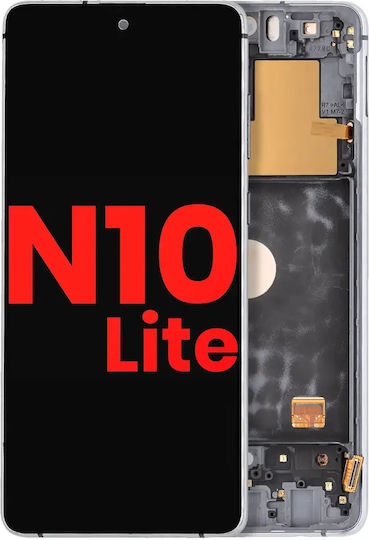 Oled Assembly Frame Samsung Galaxy Note 10 Lite Aftermarket Plus Aura Glow Silver