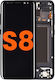 OLED Montage Rahmen Samsung Galaxy S8 Makel Grad B Mitternachts-Schwarz