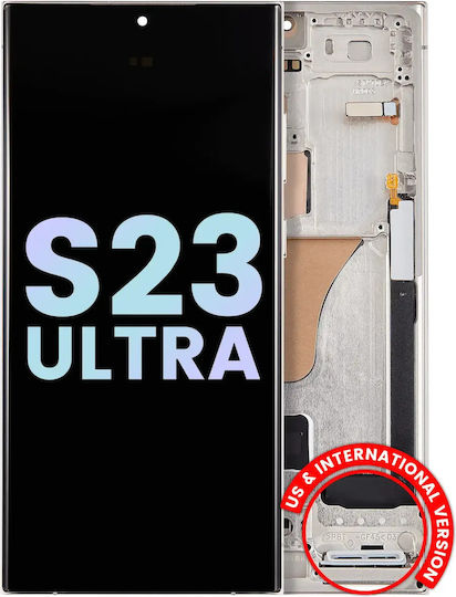 Oled Assembly Frame Samsung Galaxy S23 Ultra 5g Us & International Service Pack Cream