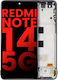 Oled Assembly Frame Xiaomi Redmi Note 14 5g Aftermarket Plus Midnight Black