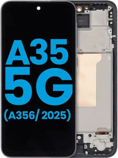 LCD Ersatzbildschirm mit Rahmen Samsung Galaxy A35 5G A356 2025 Aftermarket Incell Marine