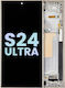 OLED Ersatzbildschirm mit Rahmen Samsung Galaxy S24 Ultra Service Pack Titan Gelb