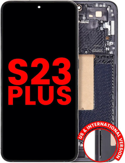 Oled Assembly Frame Samsung Galaxy S23 Plus Us & International Aftermarket Plus Phantom Black