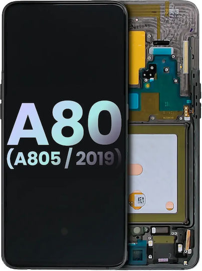 Oled Assembly Frame Samsung Galaxy A80 A805 2019 Service Pack Phantom Black