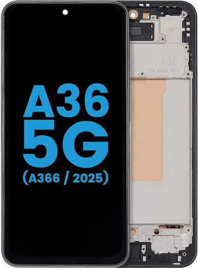 LCD Asamblare cu ramă Samsung Galaxy A36 5G A366 2025 Aftermarket Incell Negru