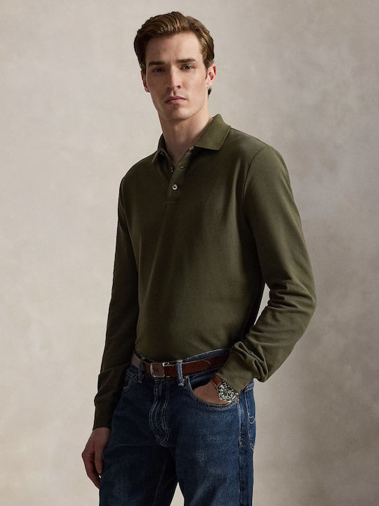 Custom Polo Herrenbluse Olive