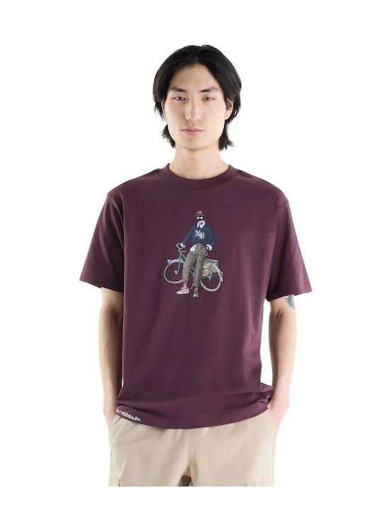 Sportliches Kurzarm T-Shirt Braun