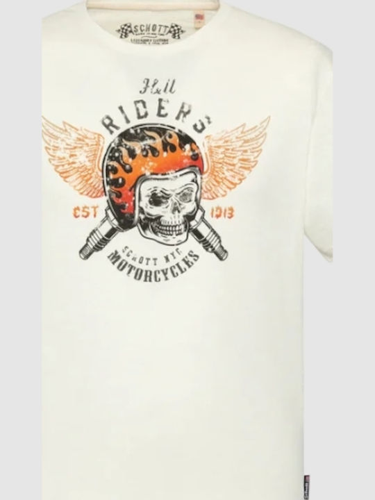 Schott NYC T-shirt Off White Schott NYC T-shirt Off White
