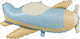Luftballon Flugzeug Hellblau Supershape