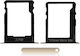Sim Card + Sd Card Tray Huawei P8 Lite Gold