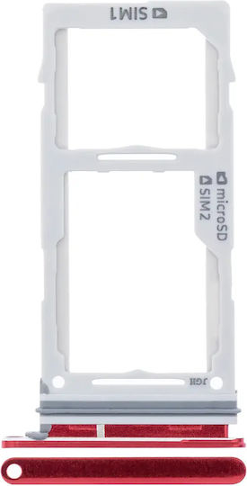 Dual Sim Kartenhalter Samsung Galaxy S10 S10 Plus Karmesinrot