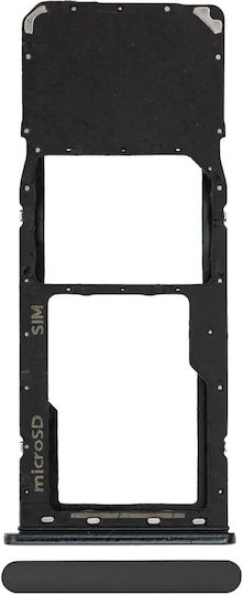 Einzelner SIM/SD-Kartenhalter Samsung Galaxy A20 A205 2019 A30 A305 2019 A50 A505 2019 Schwarz