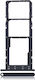 Dual SIM Kartenhalter Samsung Galaxy A02s A025 2020 A03 A035 2021 Schwarz