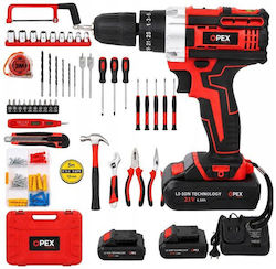Opex Tools Tool Case Set Percussive Battery Drill Driver 21V 2x1.5Ah Opex Tools Tool Case Set Percussive Battery Drill Driver 21V 2x1.5Ah
