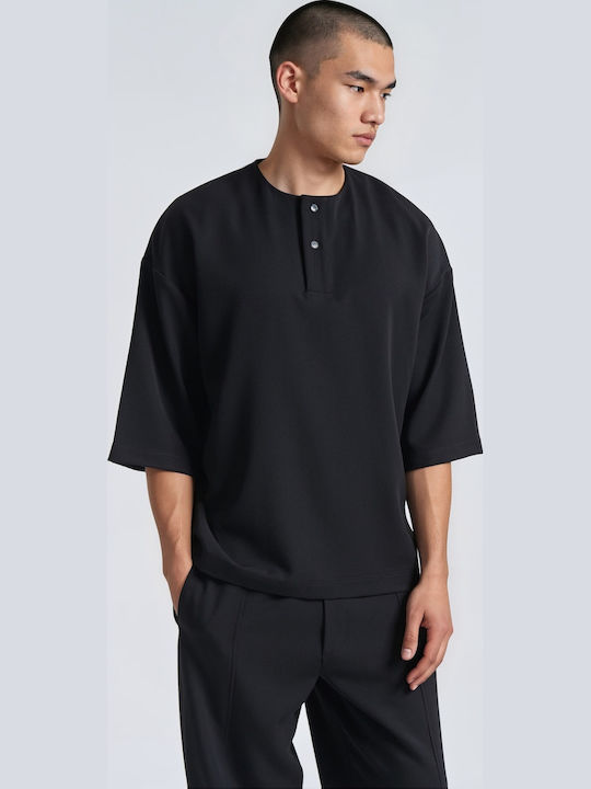 P/Coc Bluza Tricou Cu Mânecă Scurtă Neagră