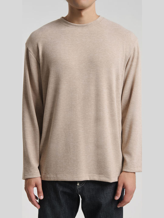 Royal Denim Langarm Herrenbluse Beige MASUDA-40...
