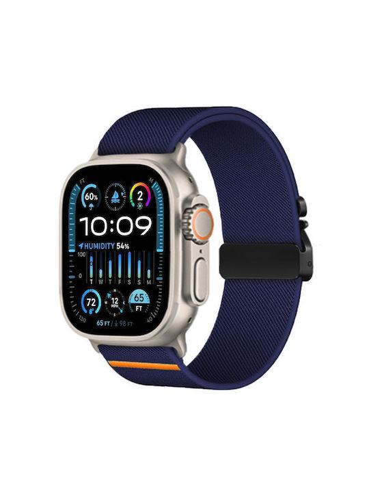 Apple Watch 42 44 45 46 49mm Xdfind Parachute Strap Elastic Nylon Midnight Blue