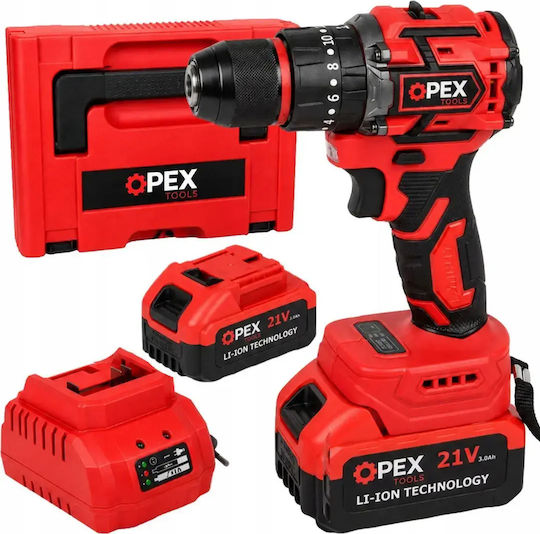 Opex Tools OPX28037 Акумулаторен Двигател за Бормашина Brushless 21V 2x3Ah