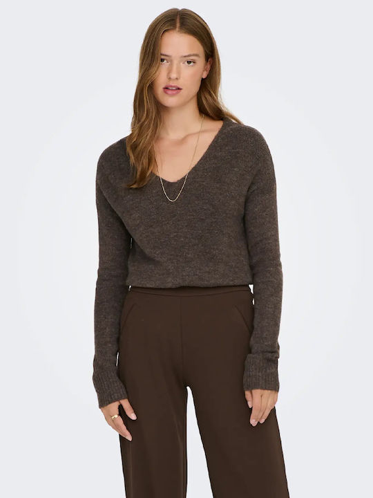 Jdy Jdy Damen Langärmeliges Pullover mit V-Auss...