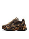 Addict Bis Women's Chunky Sneakers Brown Black Beige