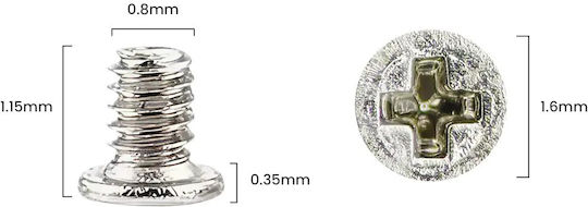 Screw Set M0.8 X 1.15 X 1.6d X 0.35t Iphone 12 Mini Service Pack 30 Pack