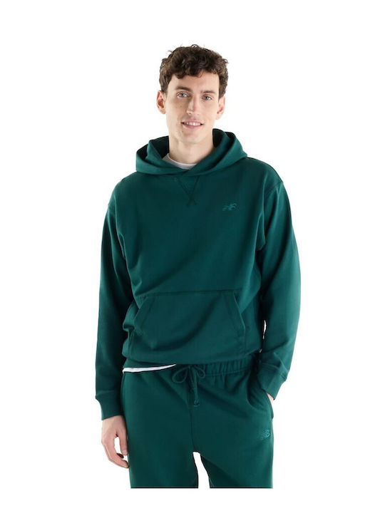 New Balance Athletics Суитшърт с качулка Зелен