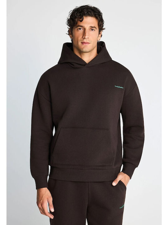 Funky Buddha Hooded Sweatshirt Bitter Chocolate...
