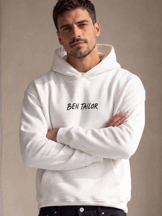 Sweatshirt With Hood Ecru
