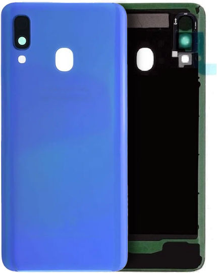 Sticlă Capac Spate Lentilă Cameră Samsung Galaxy A40 A405 2019 Pachet Service Albastru