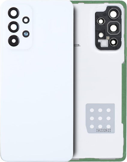 Rückseitiges Glas Kameraobjektiv Samsung Galaxy A53 5G A536 2022 Service Pack Weiß