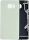 Back Cover Glass Samsung Galaxy S6 Edge Plus No Logo Aftermarket Plus White Pearl