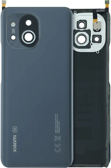 Sticlă Spate Xiaomi Mi 11 Originală Oem Gri Închis