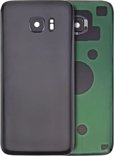 Back Cover Glass Camera Lens Samsung Galaxy S7 Edge No Logo Aftermarket Plus Black