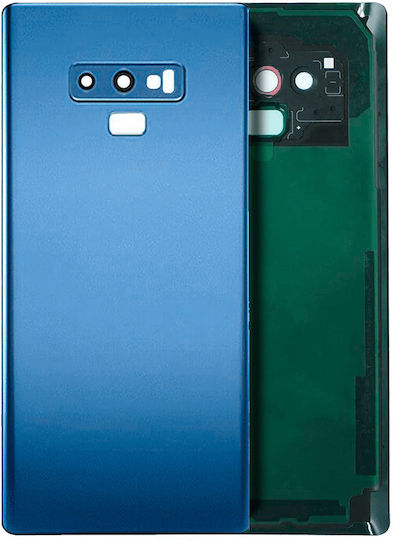 Back Cover Glass Camera Lens Samsung Galaxy Note 9 No Logo Aftermarket Plus Ocean Blue