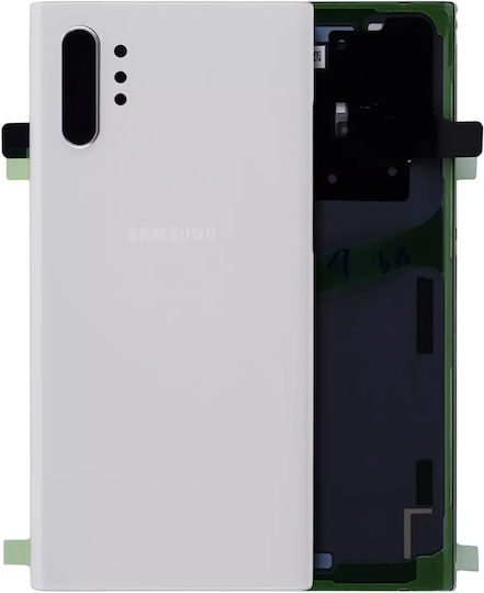 Back Cover Glass Camera Lens Samsung Galaxy Note 10 Plus 5g Service Pack Aura White
