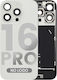 Back Glass W Magsafe Magnet & Nfc & Flashlight Flex iPhone 16 Pro Kein Logo Aftermarket Weiß Titanium