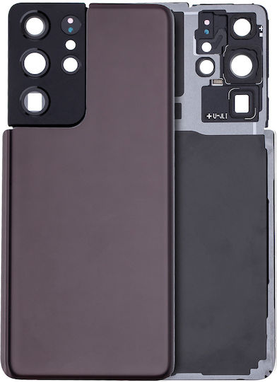Задно Стъкло Капак Обектив Камера Samsung Galaxy S21 Ultra Сервизен Пакет Фантомно Кафяво