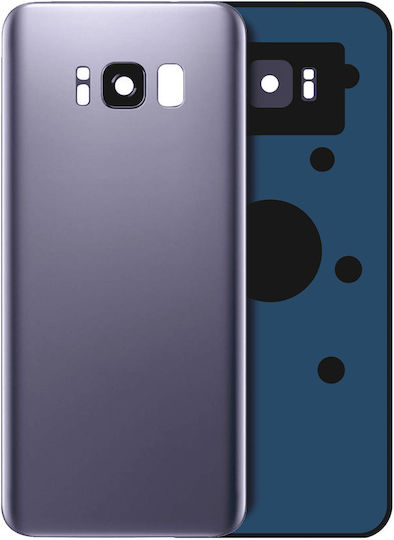 Back Cover Glass Kameraobjektiv Samsung Galaxy S8 Service Pack Orchidee Grau