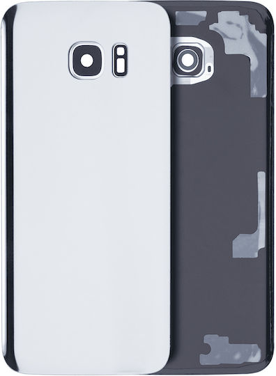 Back Cover Glass Kameraobjektiv Samsung Galaxy S7 Edge Kein Logo Aftermarket Plus Silber