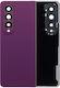 Back Cover Glas Kameraobjektiv Samsung Galaxy Z Fold 4 Service Pack Burgunder