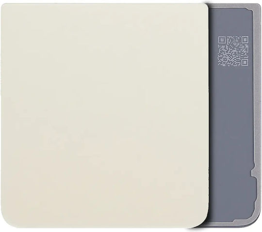 Unteres Rückglasabdeckung Samsung Galaxy Z Flip 3 5G Service Pack Cremefarben