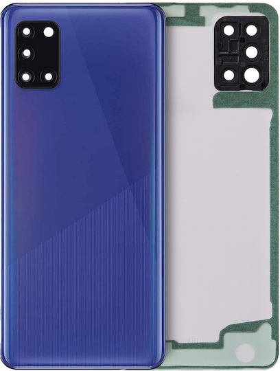 Back Cover Glass Camera Lens Samsung Galaxy A31 A315 2020 Service Pack Blue