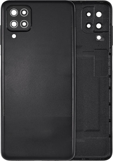 Задно Стъкло Капак Обектив Камера Samsung Galaxy A12 A125 2020 Следпазарен Плюс Черен