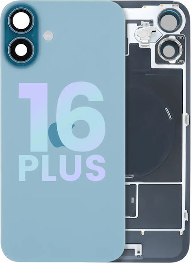 Sticlă Spate Cu Magneți Magsafe Nfc Și Lanternă Flex iPhone 16 Plus Pachet Service Teal